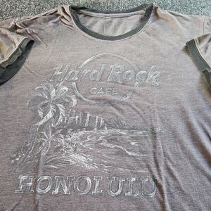 Hard Rock Cafe Gray T-Shirt with Black Trim